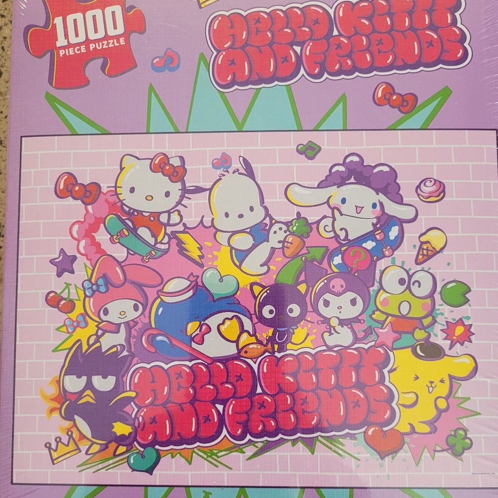 Hello Kitty & Friends “Tokyo Skate” 1000 Piece Jigsaw Puzzle Collectible SEALED - Picture 2 of 7